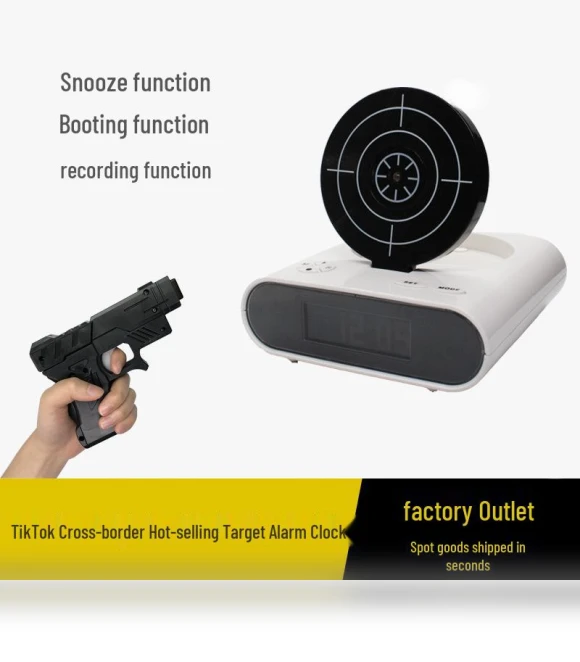 Novel Alarm Clock & Shooting Toy — Educational Timepieces, Super Go