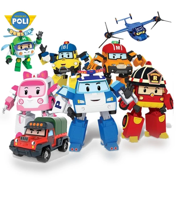 Police Car and Sheriff Children's Transforming Robot Toy — Playsets, Super Go