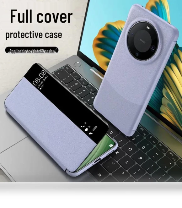 Ultra-Thin Leather Smart Window Phone Case — Basic Cases, Polaris star