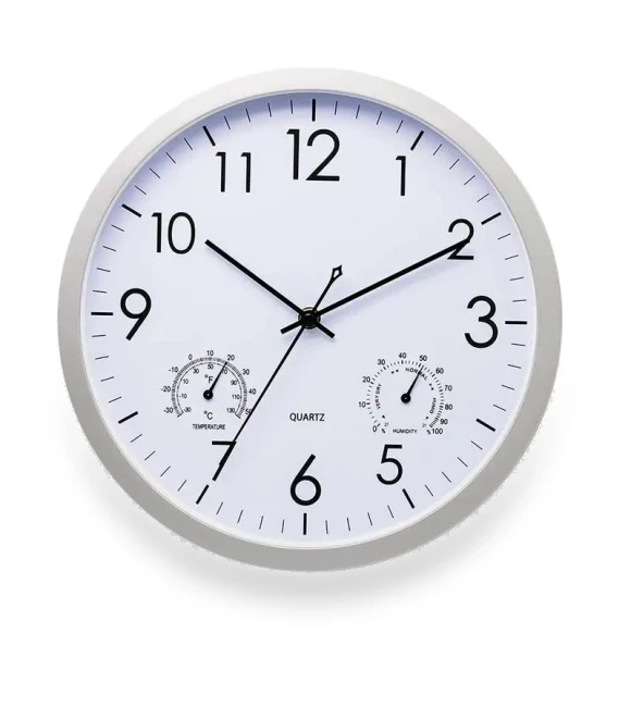 Decorative Round Outdoor Clock with Thermometer and Humidity — Outdoor Clocks, Darling Home