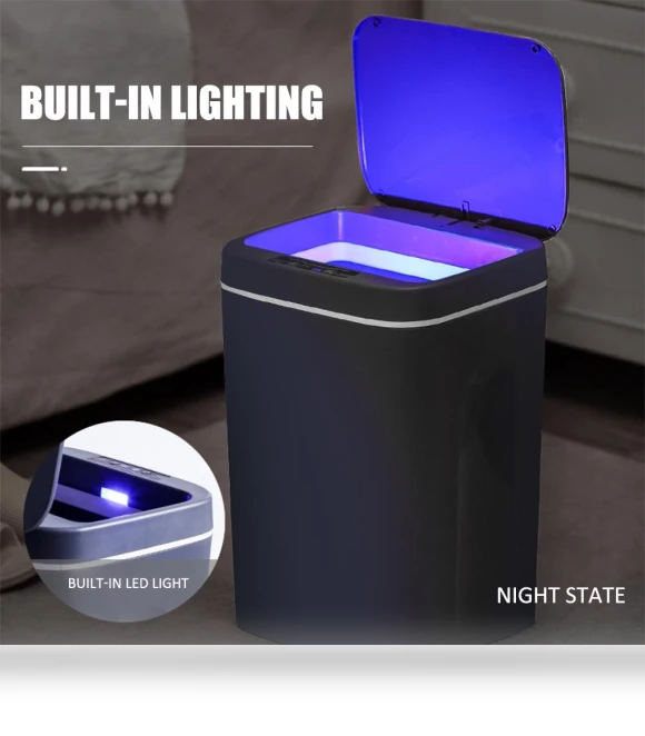 Smart Trash Bin with Wireless Sensor — Kitchen Cans, Happy Market