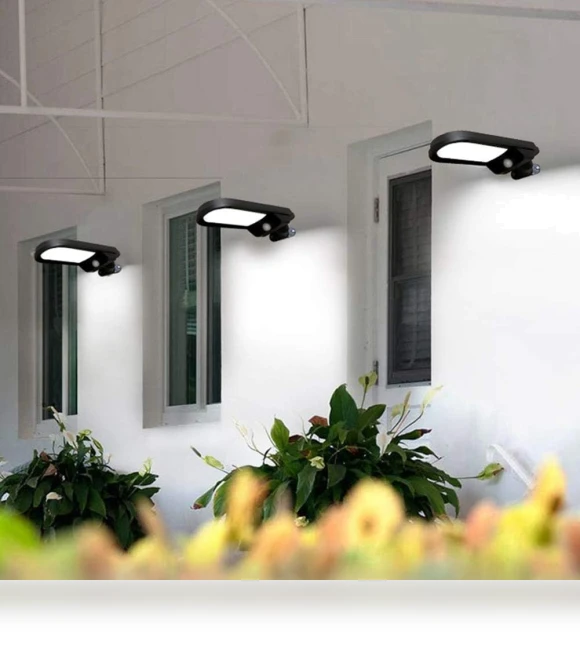 Solar Powered Sensor LED Wall Light — Garden Illumination, Yosoo