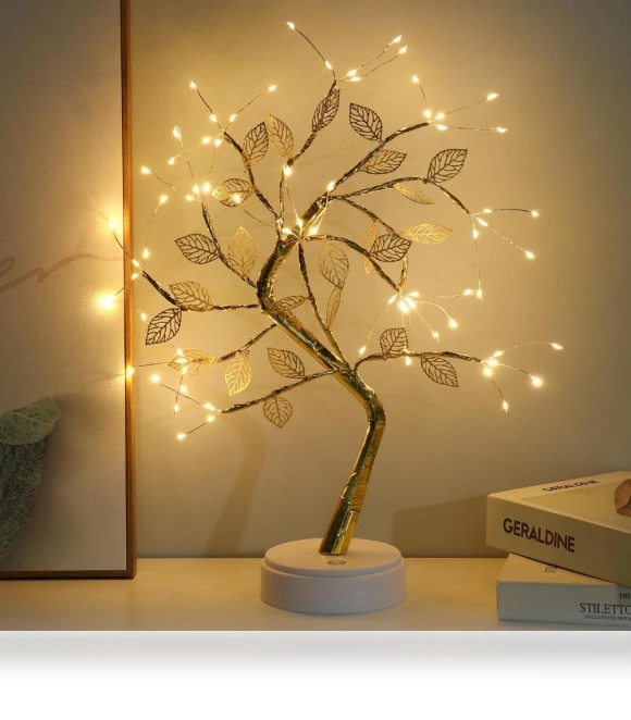Touch Switch Artificial Copper Wire Bonsai Tree Light — Trees, Tonghong
