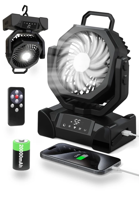 Automatic Camping Fan with Remote Control — Ceiling Fans, SAMURAI STYLE