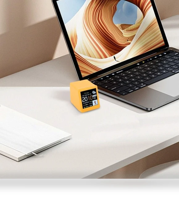 Mini Desktop Smart Clock with USB Charging — Alarm, Lectronic Album