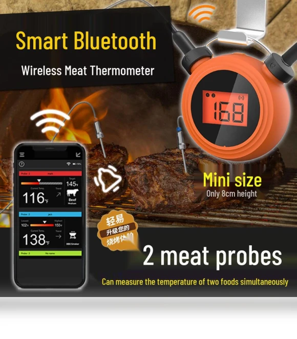 Smart BBQ Thermometer with Dual Probes — Grill Thermometers, Cheap Treasures