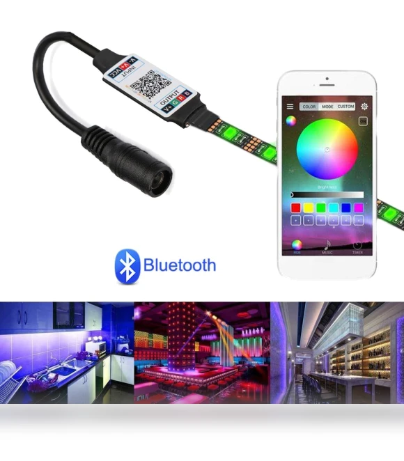 Wireless Female Connector for 4-Pin Bluetooth Adapter RGB Controller — USB, tijnwny