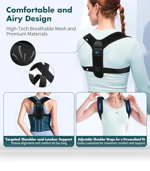 Adjustable Back Brace for Posture Support — Back Braces, GROKIE