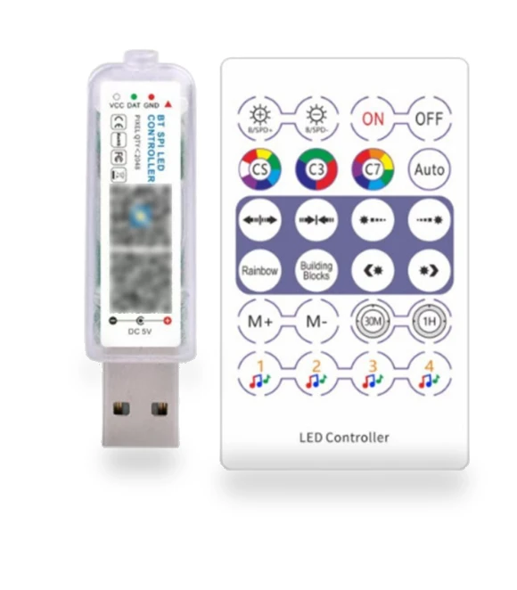 Bluetooth APP-Controlled 5V RGB Light Controller — Selfie Lights, banguai