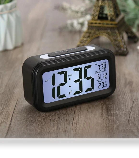 LCD Electronic Alarm Clock with Large Screen — Alarms & Clocks, Window glass film