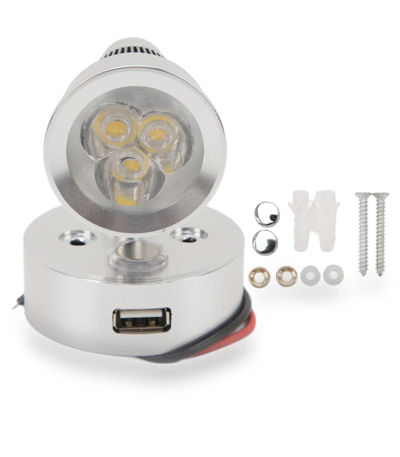 LED Bedside Lamp with USB Charging Port — Desk & Table Lighting, 3CZY