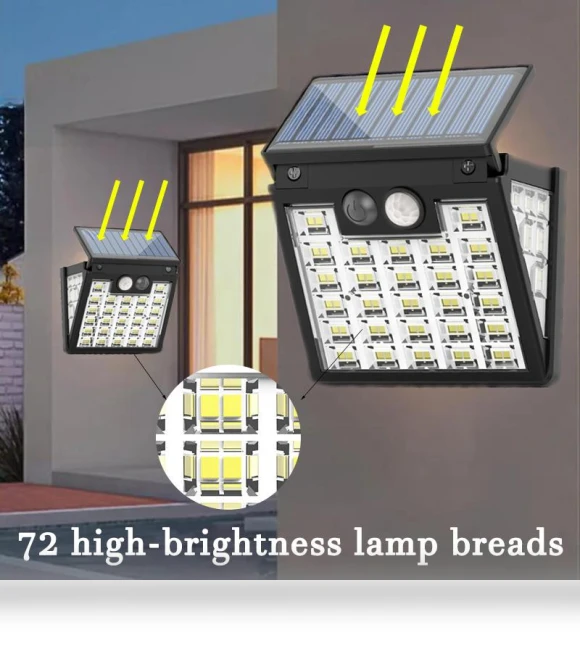 LED Motion Sensor Wall Lamp Solar Light — Outdoor Security & Flood Lighting, YH-Led Lighting