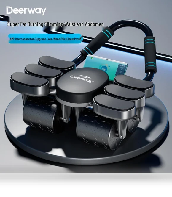 Smart 4-Wheel Ab Roller with Auto-Return — Core & Ab Trainers, Zoomer