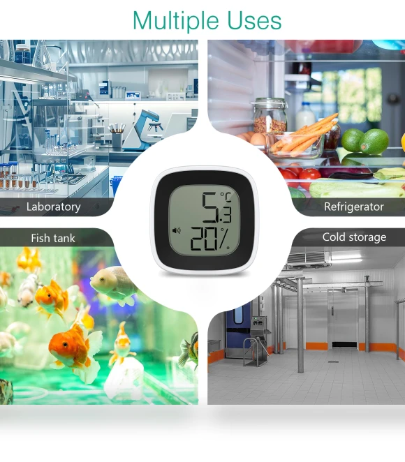 Smart Digital Hygrometer with Probe — Home Climate Control, Leisure outdoor