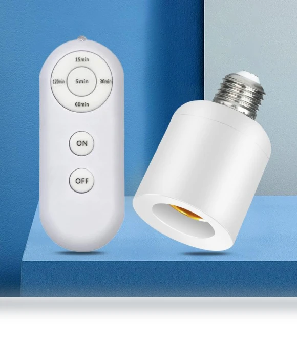 Smart LED Bulb Socket Adapter with Remote Control — Light Sockets, Wolfman