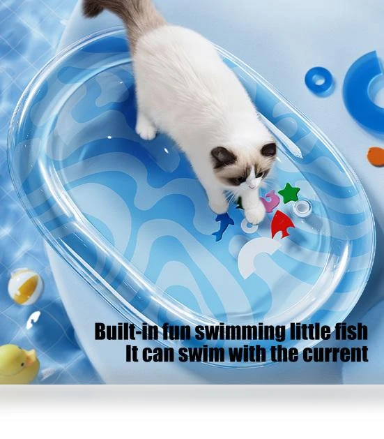 Water Cooling Pet Mat with Floating Fish — Mats, Uomobo