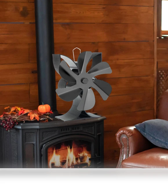 Wood Burning Fireplace Stove with Fan — Fireplace Fans, Kitchen Accs