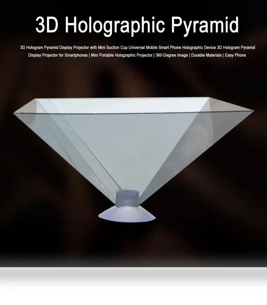 3D Hologram Pyramid Display Projector — 3D Glasses, Home Textile Star