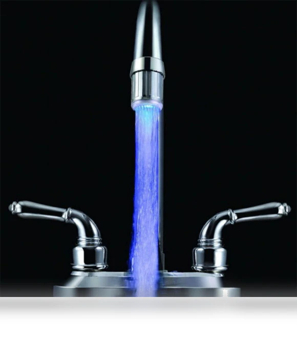 Color Changing Faucet with LED Light and Temperature Control — Smart-Touch Kitchen Faucets, Teenyee