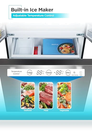 French Door Refrigerator with Built-in Ice Maker — Cooling Solutions, BLACK+DECKER