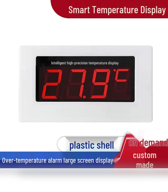 Large LED Digital Thermometer with Smart Temperature and Humidity Alert — Home Climate Control, Discount Domain