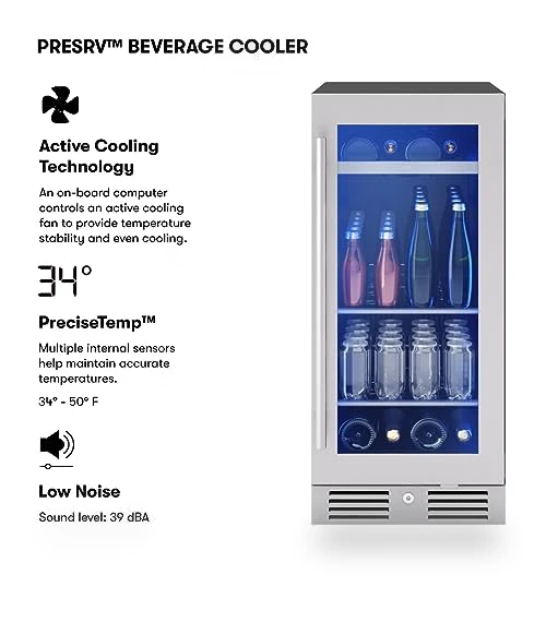 Slim Wine Fridge & Beverage Refrigerator — Wine Storage Solutions, Zephyr