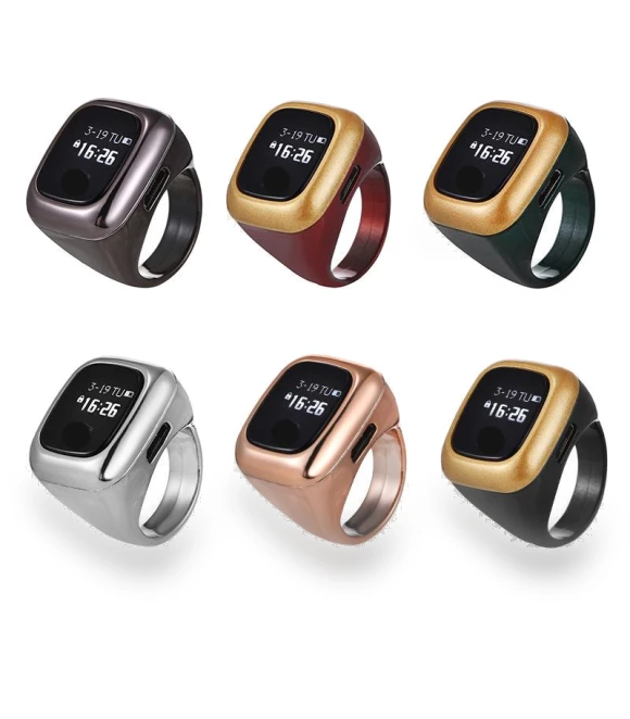 Smart OLED Ring with Multi-Channel Vibration Alerts — Smart Rings, Discount Domain