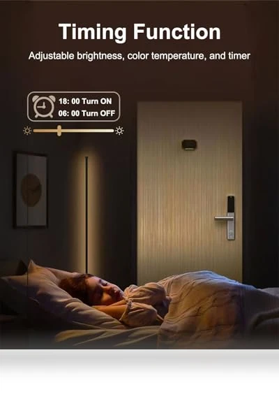Smart RGB LED Corner Floor Lamp — Standing Lights, Keepsmile