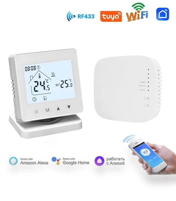 Smart WiFi Wall-Mounted Boiler and Hydraulic Heating Thermostat — HVAC Controls, Discount Domain