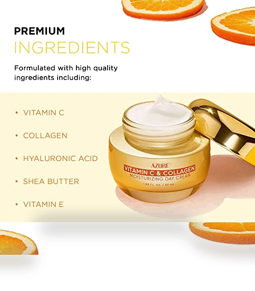 Vitamin C & Collagen Face Moisturizer — Facial Hydration, Azure Cosmetics