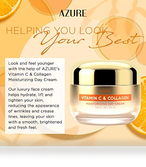 Vitamin C & Collagen Face Moisturizer — Facial Hydration, Azure Cosmetics