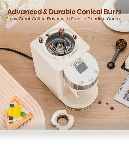 20 Bar Espresso Coffee Machine with Burr Grinder Set — Coffee & Espresso Combos, Gevi