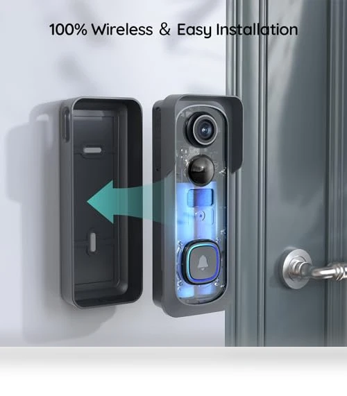 2K HD Wireless Doorbell Camera — Smart Home Security, BOIFUN