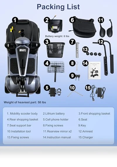4 Wheel Mobility Scooter — Electric Self-Balancing Scooters, MIHAYO
