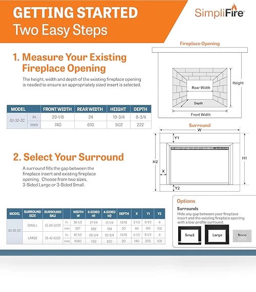 Electric Fireplace Insert — Electric Heating Solutions, SIMPLIFIRE