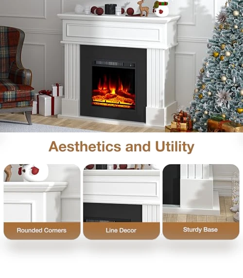 Electric Fireplace with Mantel — Electric Heating Solutions, oneinmil