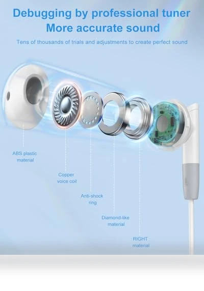 HiFi Stereo Earphones with Mic & Volume Control — In-Ear Headphones, Tapo