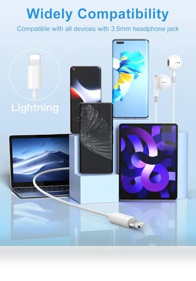 HiFi Stereo Earphones with Mic & Volume Control — In-Ear Headphones, Tapo