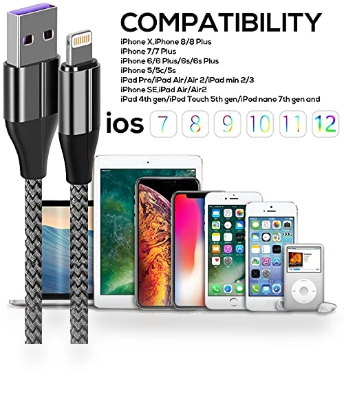 Lightning Cable (3 Pack 10 Foot) — Cables, FEEL2NICE