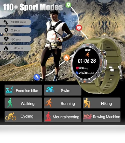 Military Rugged Smart Watch — Smartwatches, WalkerFit