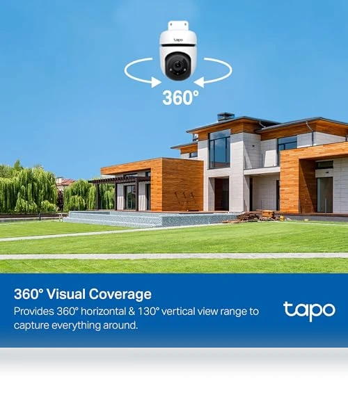 Outdoor Wired Pan/Tilt Security Wi-Fi Camera — Security Cameras, TP-Link