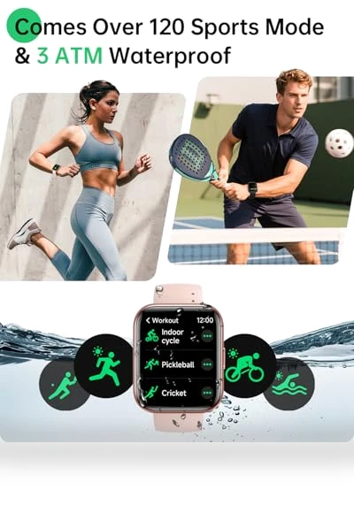Smart Watch with Alexa, Health Monitoring, and Waterproof Design — Smartwatches, WMK