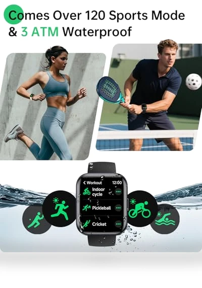 Smart Watch with Alexa, Health Monitoring, and Waterproof Design — Smartwatches, WMK