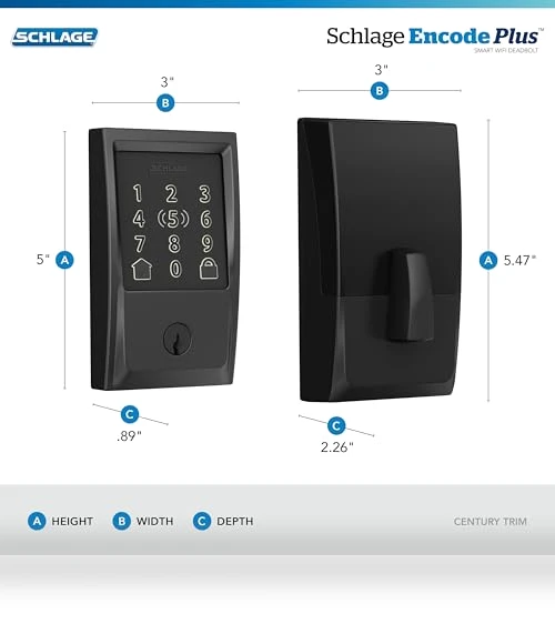 Smart Wi-Fi Lock for Front Door — Deadbolts, SCHLAGE