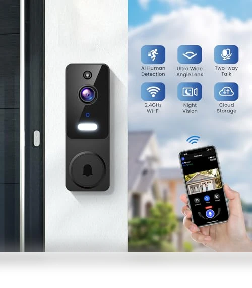 Video Doorbell Camera Wireless — Smart Home Security, FineLuck