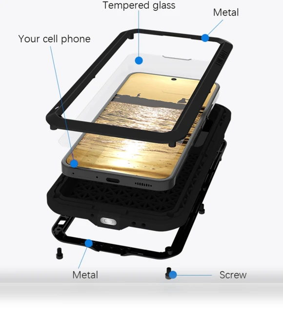 Anti-drop Phone Case with Tempered Glass Film — Phone Accessories, LOVE MEI