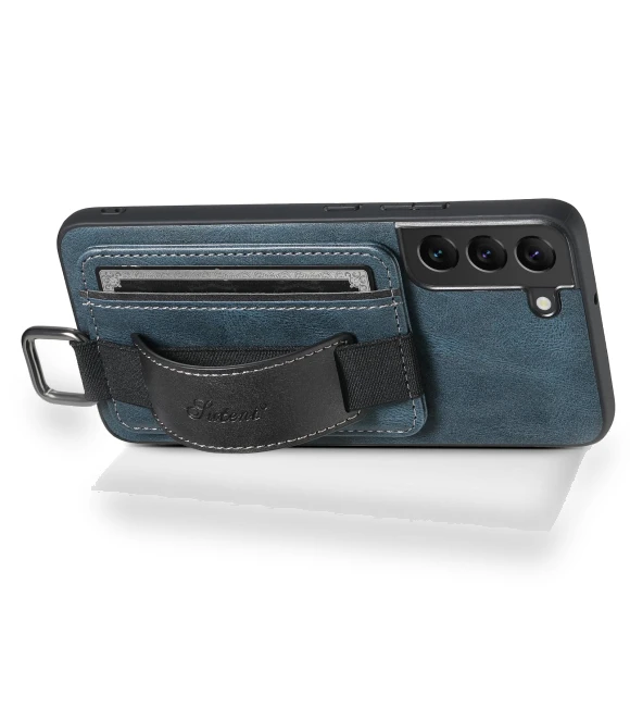 Card Holder Leather Coated Phone Cover with Hand Strap Kickstand — Sleeves, Smartwatch 2025