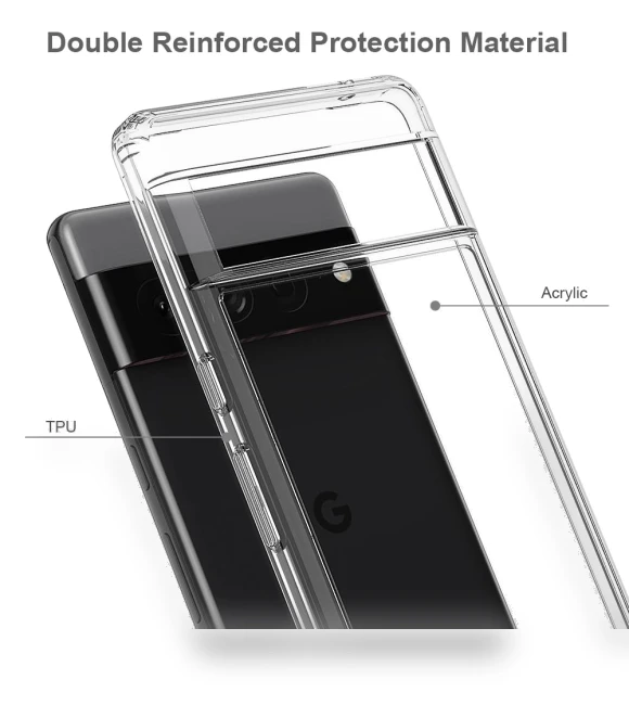 Clear Phone Case Tough Hard Acrylic Back Soft TPU Edges Anti-Scratch Cover — Basic Cases, Smartwatch 2025