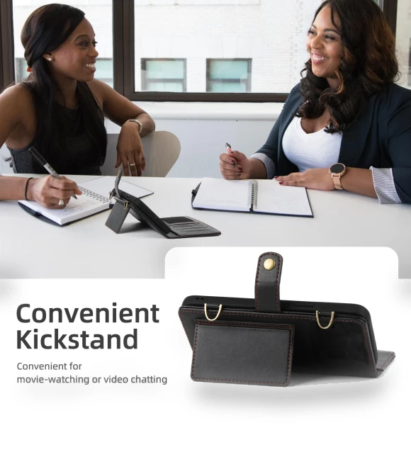 Crossbody PU Leather Foldable Stand Cover — Phone Accessories, Smartwatch 2025