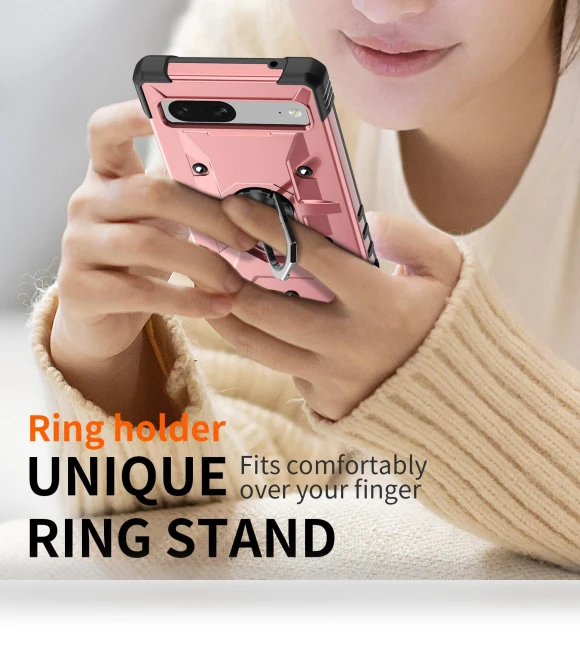 Dual Layer Phone Case with Ring Holder & Kickstand — Phone Accessories, Smartwatch 2025
